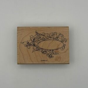 Stampin Up Elizabeth Wood‎ Mounted Rubber Stamp Ornate Filigree Frame 117120